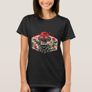 Duck Hunting Black Lab Camo Valentine's Day Xoxo H T-Shirt