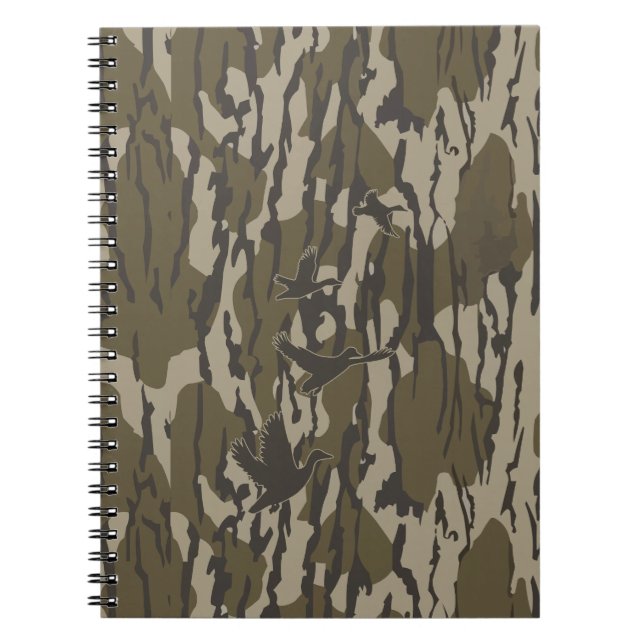 Duck Hunting Camo Ducks Bottomland Camo Notebook (Front)