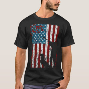Duck Hunting Distressed Patriot American USA bone T-Shirt