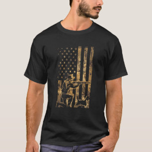 Duck Hunting Enthusiast American Camo Flag Usa Duc T-Shirt