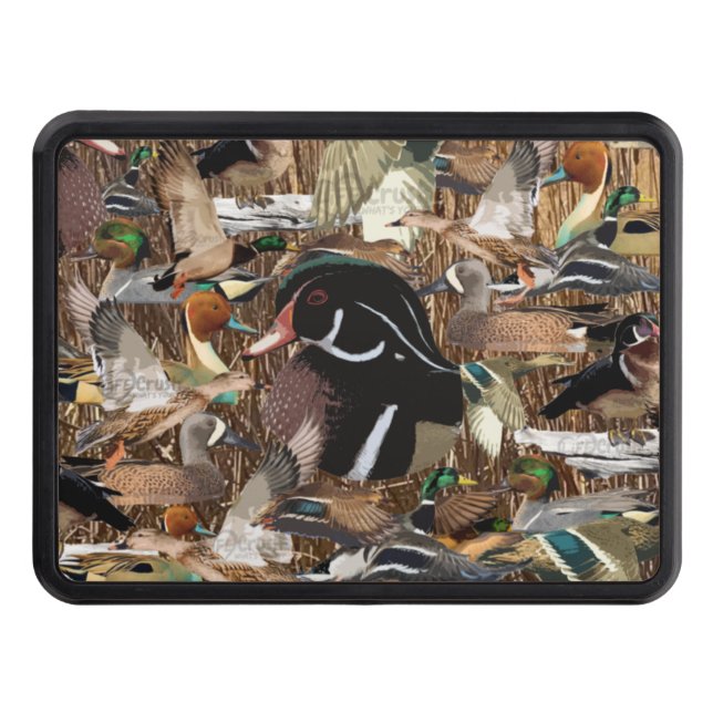 Duck Hunting Gifts, Duck Hunter Trailer Hitch Cover (Front)