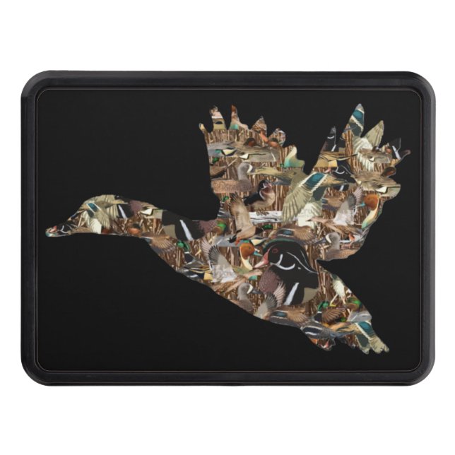 Duck Hunting Gifts, Wood Duck Mallard Trailer Hitc Trailer Hitch Cover (Front)