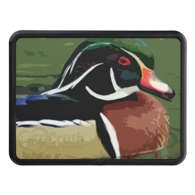 Duck Hunting Hitch Cover, Wood Duck Trailer Trailer Hitch Cover (Front)