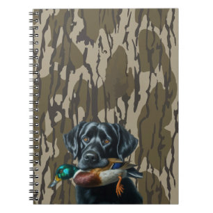 Duck Hunting Labrador Retriever Bottomland Camo Notebook