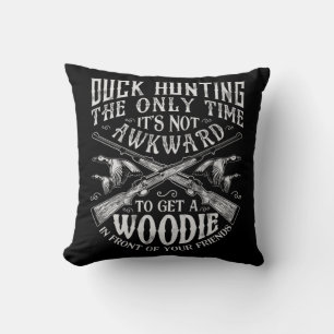 Duck Hunting  Men Women Fun Hunter Friends Gifts  Throw Pillow