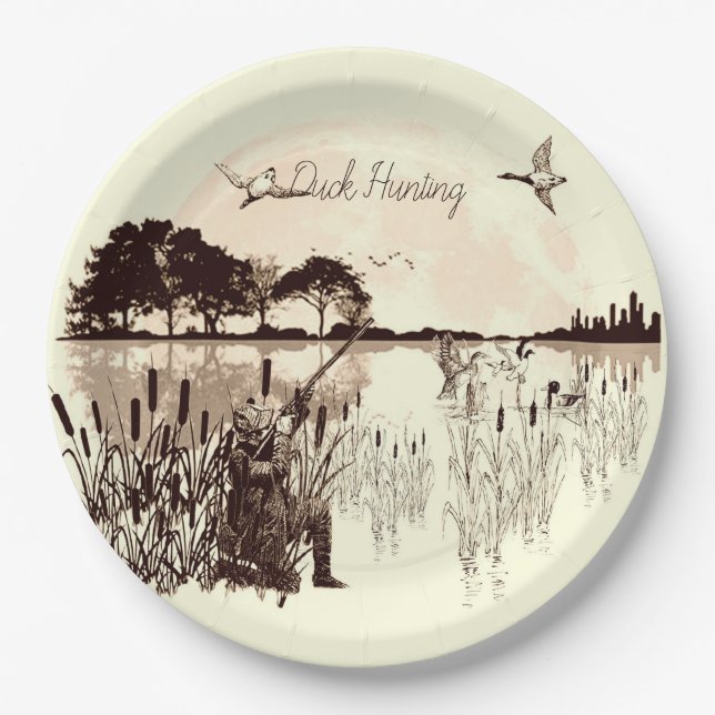Duck Hunting  Paper Plate (Front)
