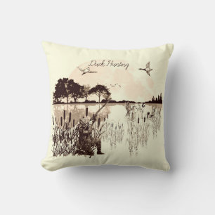 Duck Hunting  Throw Pillow