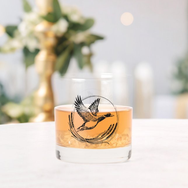 Duck Hunting Whiskey Glass (Insitu (Wedding))