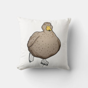 Duck Ice skating Ice skates Throw Pillow