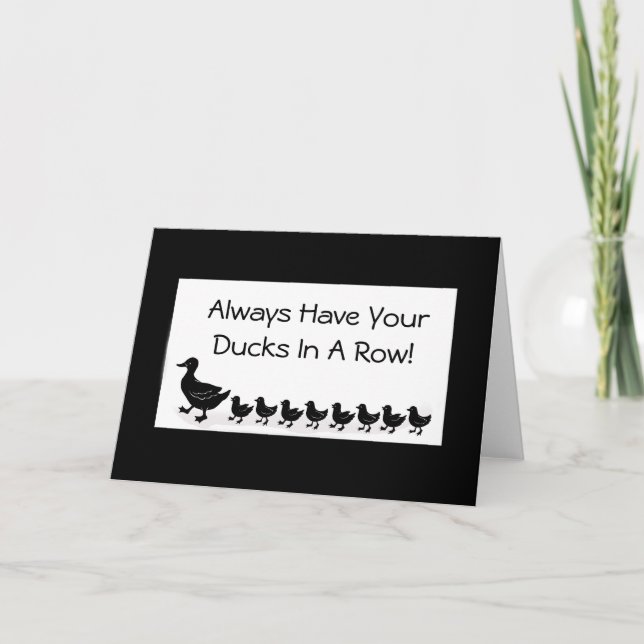 Duck In A Row-Customizable Card (Front)