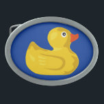 Duck in blue pond oval belt buckle<br><div class="desc">Duck in blue pond is a cool internet meme trend. Place it on the belt buckle and personalize the background colour or choose the style ( oval or rectangle) to customize your very own personal gift.</div>