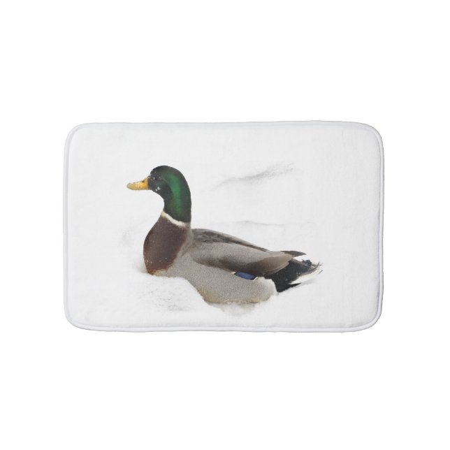 Duck in Snow Bath Mats (Front)