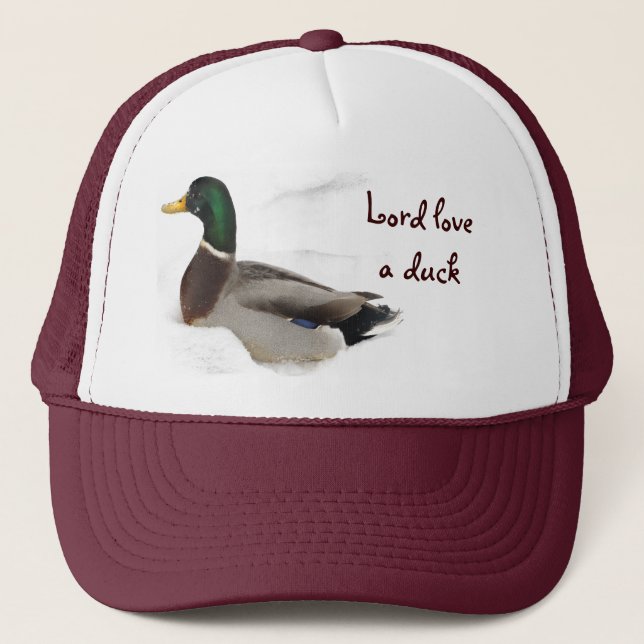 Duck in Snow Trucker Hat (Front)