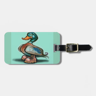 Duck in Work Boots Luggage Tag
