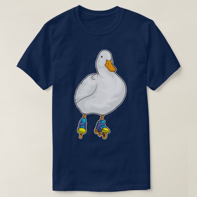 Duck Inline skating Roller skates T-Shirt (Design Front)