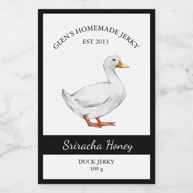 Duck Jerky Étiquette (Étiquettes simples)