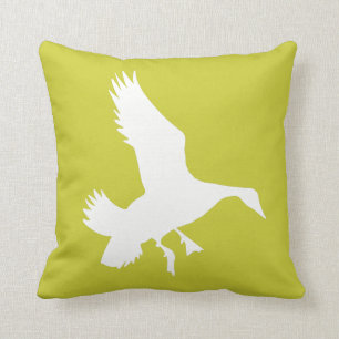 Duck Landing Throw Pillow