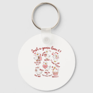 Duck Love 67 Goose Valentine Lover Funny Valentine Keychain