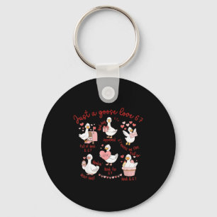 Duck Love 67 Goose Valentine Lover Funny Valentine Keychain