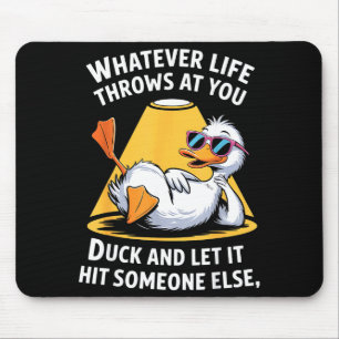 Duck Lover Funny Quote For Men Women Boys Kids Gra Mouse Pad
