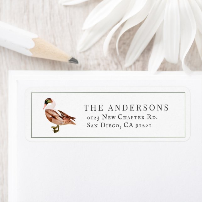 Duck/Mallard Minimal Classic Return Address (Insitu)