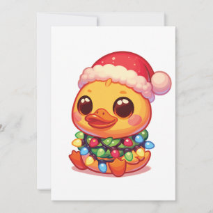 Duck Merry Christmas Winter Animals Cute Ducks Holiday Card