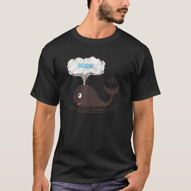 Duck NC Summertime Vacationing Whale Spout T-Shirt (Front)