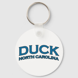 Duck North Carolina Arch Text Logo Keychain