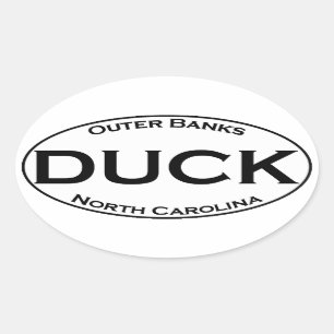 Duck North Carolina Oval Logo Sticker