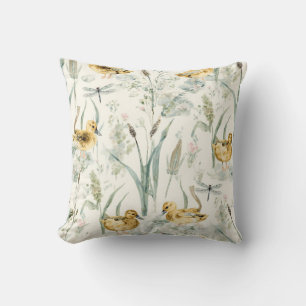 Duck Nursery Theme Neutral Bedroom Accent Throw Pillow