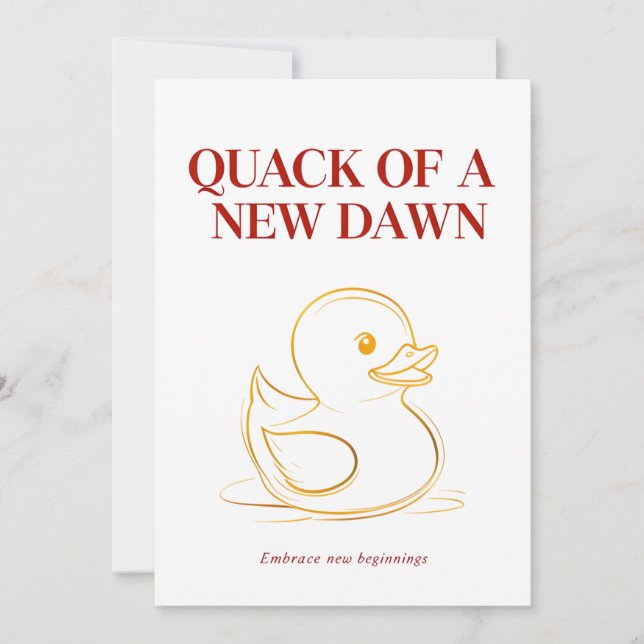Duck of a New Dawn – Personal Sunrise Fresh Start Invitation (Front)