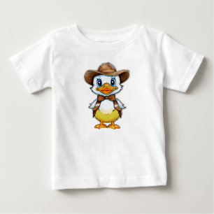 Duck of the Farm - Cartoon Sticker Illustration Baby T-Shirt