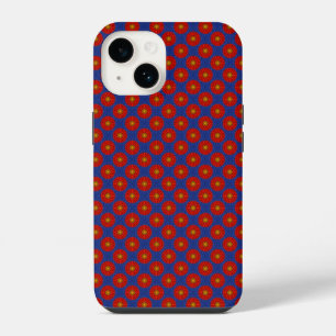 Duck on blue with red kaleidoscope iPhone 14 case