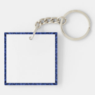 Duck on blue with yellow kaleidoscope keychain