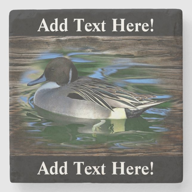 Duck On The Lake Stone Coaster (Front)