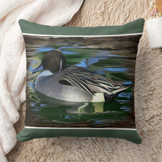 Duck On The Lake Throw Pillow (Blanket)