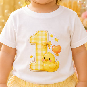 Duck One Baby T-Shirt First 1st Birthday