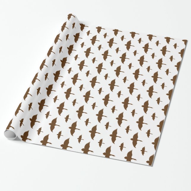 Duck Pattern Transparent Wrapping Paper (Unrolled)