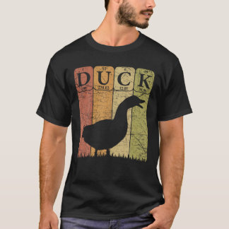 Duck Periodic Table Elements Duck Farmer Retro T S T-Shirt