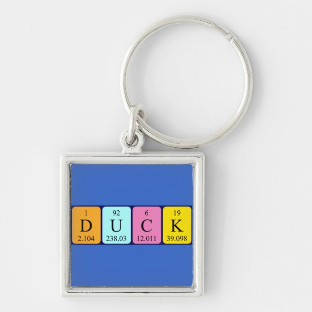 Duck periodic table name keyring (Front)