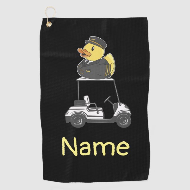 Duck Pilot Aviation Industry with golf cart  Towel (Front)
