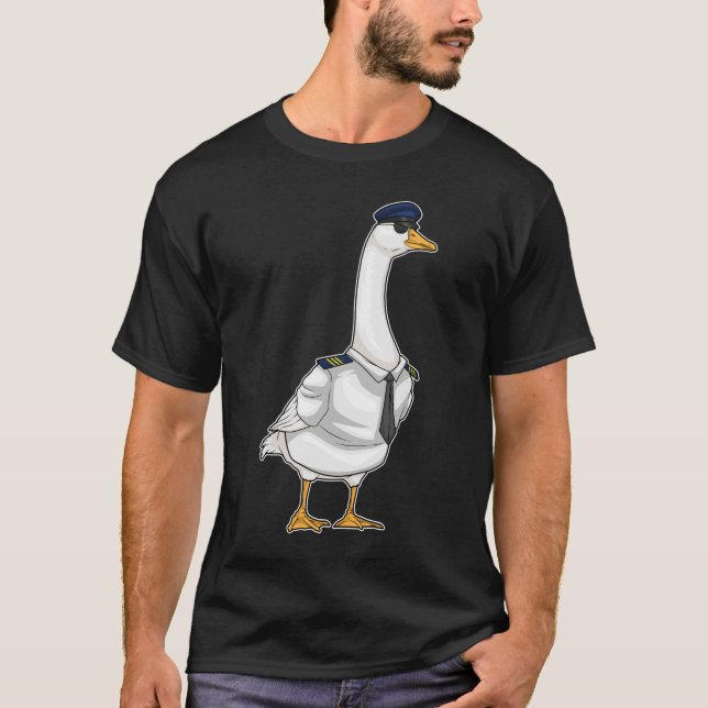 Duck Pilot Pilot hat T-Shirt (Front)
