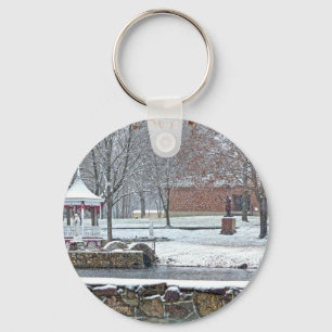 Duck Pond at Ste. Marie Du Lac Keychain