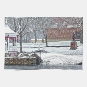 Duck Pond at Ste. Marie Du Lac Kitchen Towel