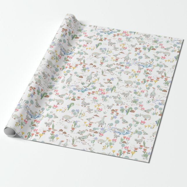 Duck pond Wrapping Paper (Unrolled)