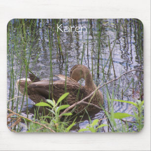 Duck Preening in the Reeds Mouse Pad