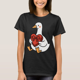 Duck Preppy Silly Just Goose Valentine Love Fun T-Shirt