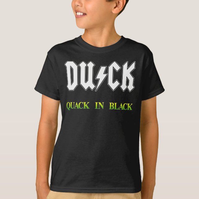 DUCK QUACK IN BLACK - Kids T-Shirt (Front)