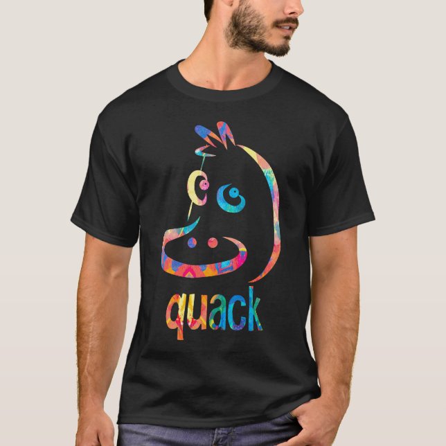 Duck Quack One Of Series With Cow Moo Sheep Baa Am T-Shirt (Front)