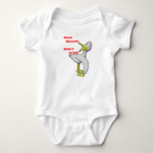 Duck Quacks Don't Echo. Baby Bodysuit